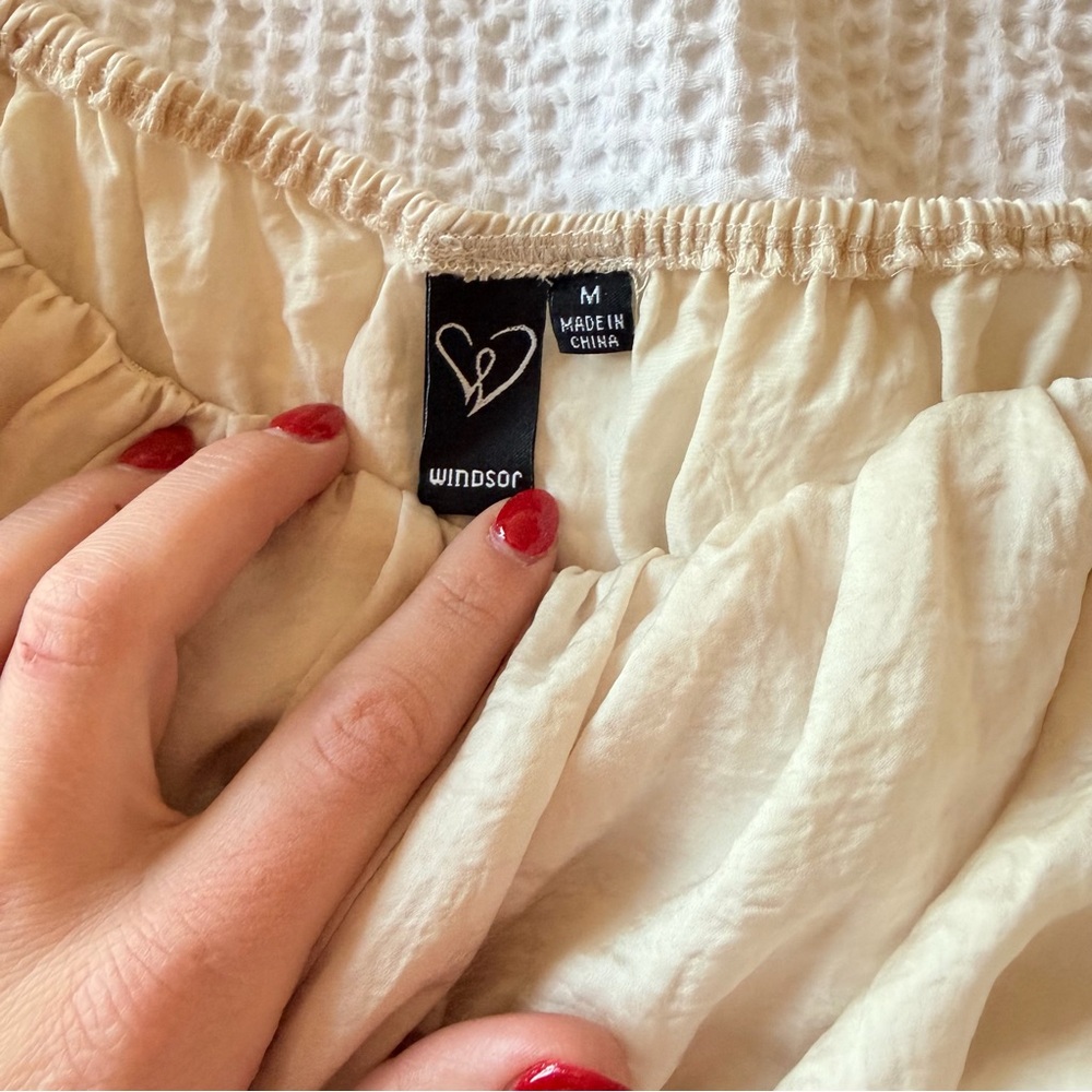 Windsor Cream Crop Top